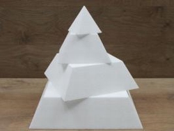 Pyramid cake dummy set with straight edges