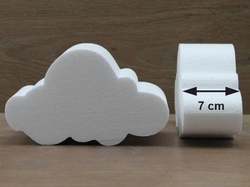 Cloud cake dummies with chamfered edges of 7 cm high