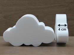 Cloud cake dummies with straight edges of 4 cm high