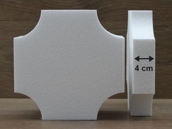 Square cake dummies with conversed corners of 4 cm high