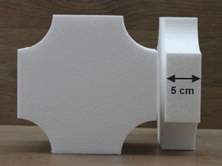 Square cake dummies with conversed corners of 5 cm high