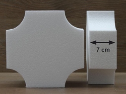 Square cake dummies with conversed corners of 7 cm high