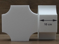 Square cake dummies with conversed corners of 10 cm high