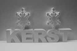 "Kerst" mit Eiskristallen