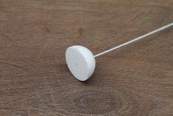 Blütenknospe (halb Kugel) auf Draht - 40 mm - 5 st.