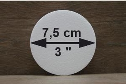 Round sheet 1 cm thick / Ø 7,5 cm - box 100 pcs.