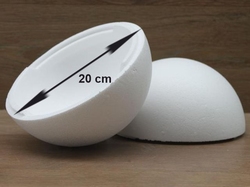 Styrofoam Ball Ø 20 cm 2-pcs