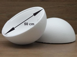 Styrofoam Ball Ø 50 cm 2-pcs