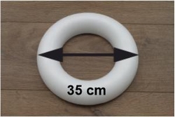 Piepschuim Ring met platte achterkant - 35 cm