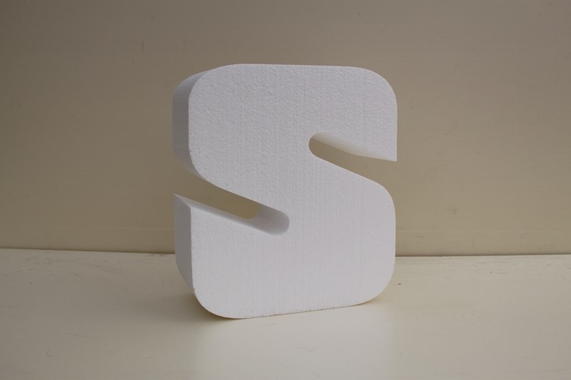 Letter cake dummies with straight edges of 10 cm high