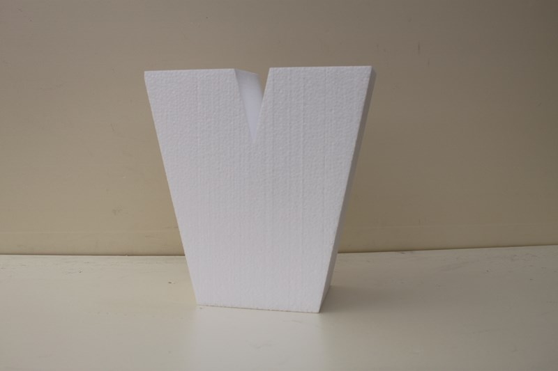 Letter cake dummies with straight edges of 10 cm high