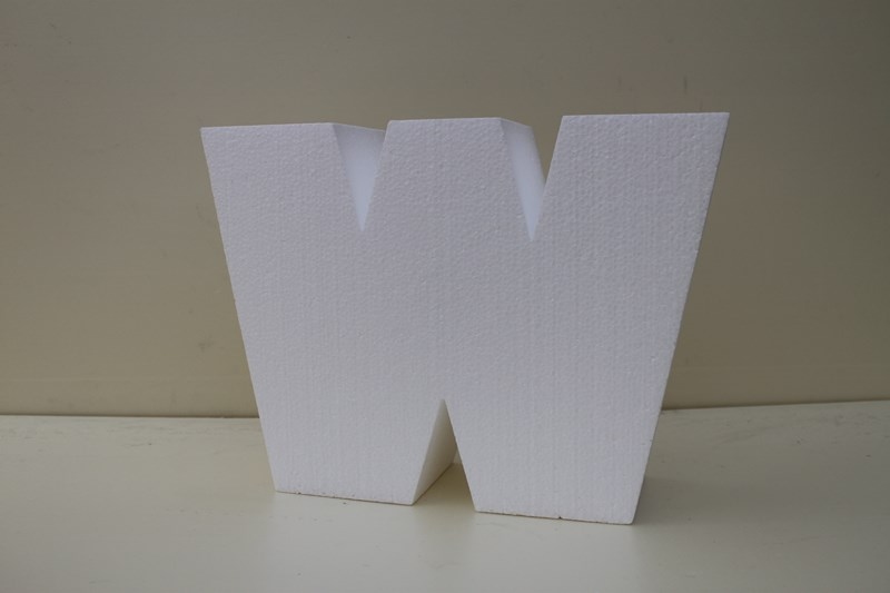 Letter cake dummies with straight edges of 10 cm high