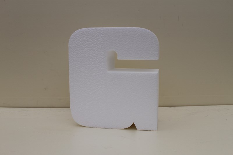 Letter cake dummies with straight edges of 10 cm high