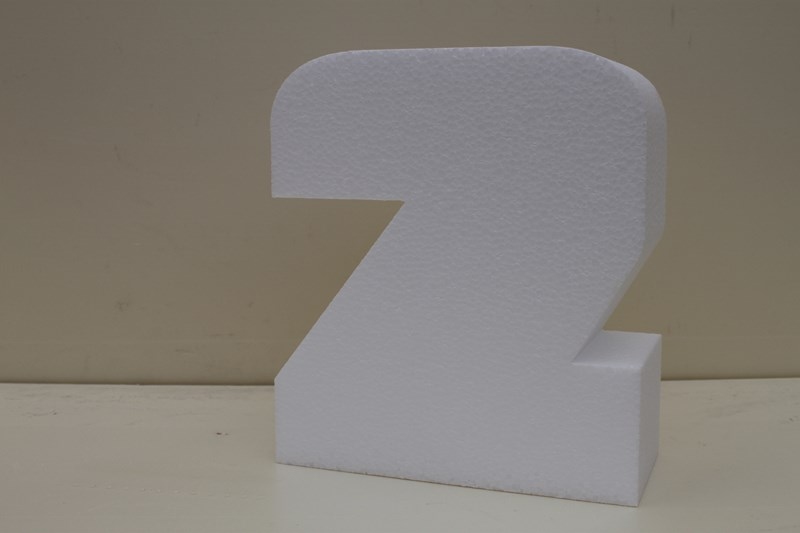 Letter cake dummies with straight edges of 7 cm high