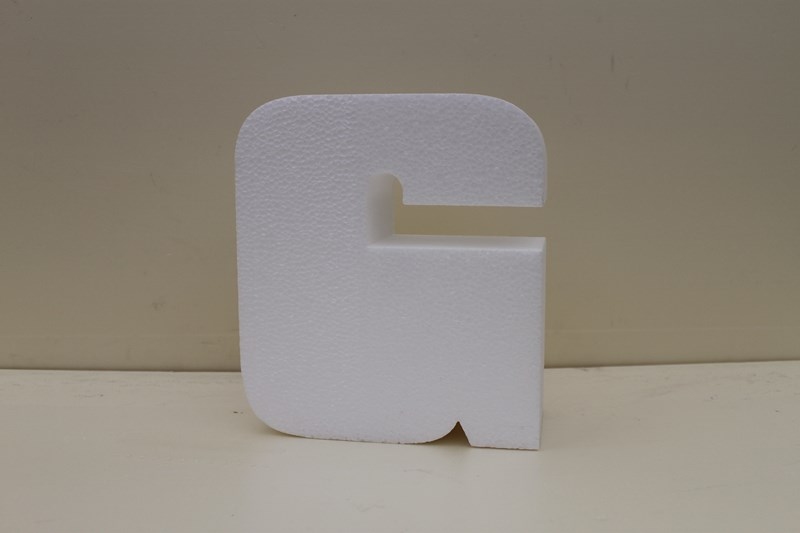 Letter cake dummies with straight edges of 7 cm high
