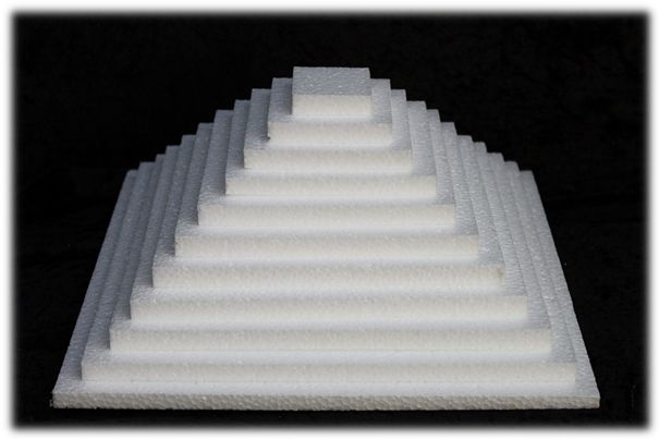 Hexagon Cake Dummy, Styrene - 8 x 4