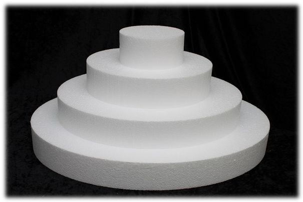 Buy 4 Piece Round Foam Cake Dummy Set For Craft Decorating Birthday &  Wedding Display Prop -6, 8, 10, 12 Inches Diameter Total 16 Inches Tall,  Fake Circle Tiered Cakes Dummies By Gift Boutique Online at desertcartKUWAIT