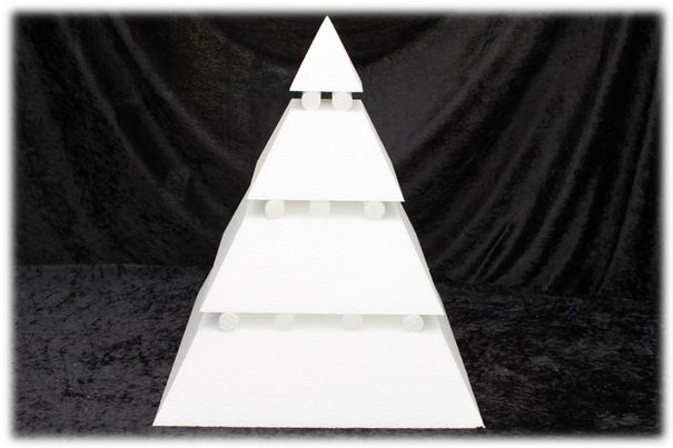 Pyramide Tortendummy-set von 10 cm hoch