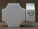 Viereckige Tortendummies mit umgekehrte Ecken von 7 cm hoch