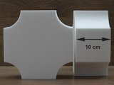 Viereckige Tortendummies mit umgekehrte Ecken von 10 cm hoch