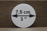 Schijf Rond 1 cm dik / Ø 7,5 cm - doos 100 stuks