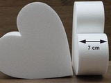Hart taartdummies met afgeronde hoek van 7 cm hoog